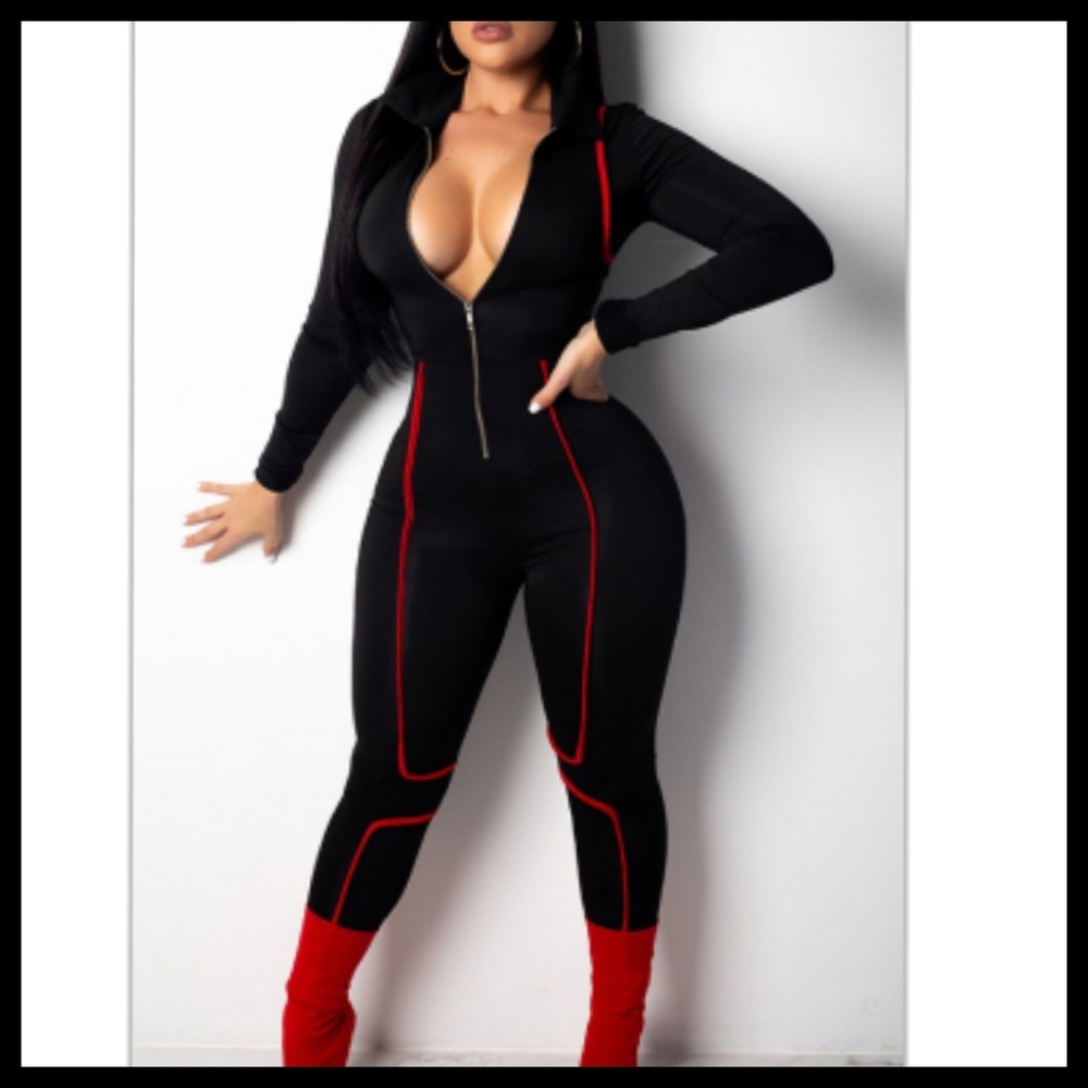 Casual Long Sleeves Skinny Jumpsuit